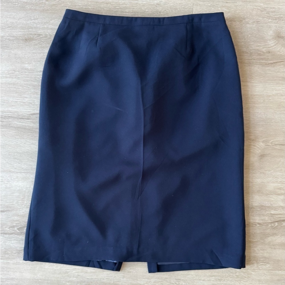 Emma James for Liz Clairborne Navy Blue Skirt Career Wear SZ 14